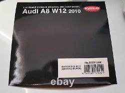 Audi A8 L W12 2010 die-cast 118 scale model Kyosho black 09231SBK RARE MIB