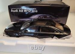 Audi A8 L W12 2010 die-cast 118 scale model Kyosho black 09231SBK RARE MIB