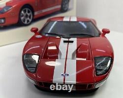 AutoArt 1/18 Scale FORD GT VERY RARE & DETAILEDRed & White Stripe