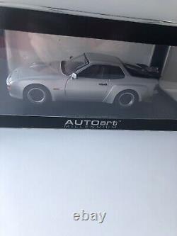 AutoArt 1/18 Scale Porsche 924 Carrera GT 1980 Silver VERY RARE MODEL