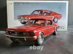 AutoArt Millennium 1968 Ford Mustang GT 390 Fastback Red 118 Scale Diecast Car