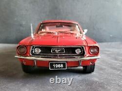AutoArt Millennium 1968 Ford Mustang GT 390 Fastback Red 118 Scale Diecast Car