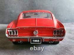 AutoArt Millennium 1968 Ford Mustang GT 390 Fastback Red 118 Scale Diecast Car