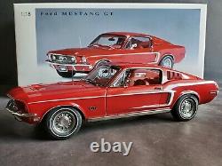 AutoArt Millennium 1968 Ford Mustang GT 390 Fastback Red 118 Scale Diecast Car