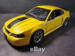 AutoArt Millennium 2003 Ford Mustang Mach 1 118 Scale Diecast Model Yellow Car