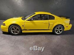 AutoArt Millennium 2003 Ford Mustang Mach 1 118 Scale Diecast Model Yellow Car