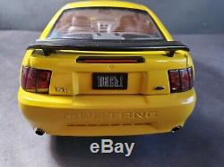 AutoArt Millennium 2003 Ford Mustang Mach 1 118 Scale Diecast Model Yellow Car