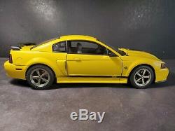 AutoArt Millennium 2003 Ford Mustang Mach 1 118 Scale Diecast Model Yellow Car