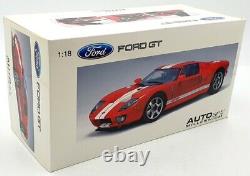 Autoart 1/18 Scale Diecast 73021 Ford GT Red/White Stripes