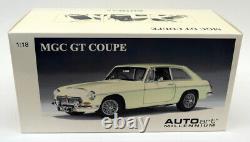 Autoart 1/18 Scale Diecast 76621 MG MGC GT Coupe Snowberry White