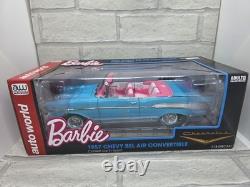 Autoworld Awss135 Barbie 1957 Chevy Bel Air Convertible Aqua Blue 118 Scale