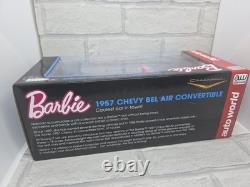 Autoworld Awss135 Barbie 1957 Chevy Bel Air Convertible Aqua Blue 118 Scale
