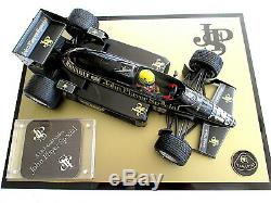 Ayrton Senna Jps Big 1/12 Scale Model With Display Case & Signatures
