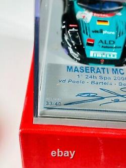 BBR Francorchamps Models 143 scale Maserati MC12 Spa 2006 33 of 40 RARE
