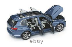 BMW Genuine Car Model Miniature X7 118 Scale Blue Vehicle Toy 80435A51987