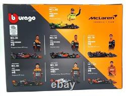 Burago 1/43 Scale 18-38169 McLaren Racing 7 Cars and Display Stand