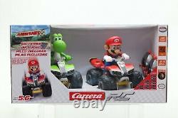 Carrera Mario Kart RC 120 Scale Mario & Yoshi Quad 4 Wheelers Nintendo 2019 NIB