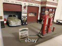 Chronicles Texaco Star 1940's Gas Station 143 HO Scale Resin Model Car Diorama