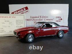 Danbury Mint 1969 Chevy Camaro SS Coupe Limited Edition 124 Scale Diecast Car