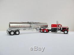 Dcp 1/64 Scale 379 Peterbilt 60'' Bunk Red/black With Brenner Chemical Tanker