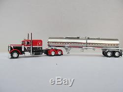 Dcp 1/64 Scale 379 Peterbilt 60'' Bunk Red/black With Brenner Chemical Tanker