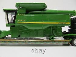 Dcp 1/64 Scale 579 Peterbilt, Lowboy Trailer & Ertl John Deere 9670 Sts Combine