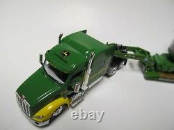 Dcp 1/64 Scale 579 Peterbilt, Lowboy Trailer & Ertl John Deere 9670 Sts Combine