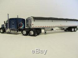 Dcp 1/64 Scale W-900 Kenworth Blue & Wilson Grain Trailer (hill Top Farms)