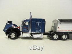 Dcp 1/64 Scale W-900 Kenworth Blue & Wilson Grain Trailer (hill Top Farms)