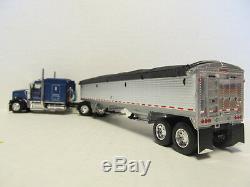 Dcp 1/64 Scale W-900 Kenworth Blue & Wilson Grain Trailer (hill Top Farms)