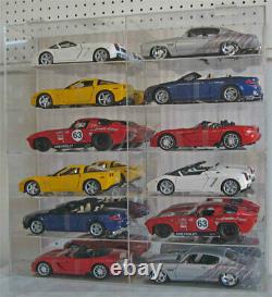 Display Case Wall Cabinet Acrylic for 118 Scale Diecast Nascar Cars Hot Wheels