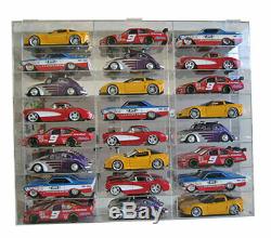 Display Case Wall Cabinet Acrylic for 124 Scale Diecast Nascar Cars Hot Wheels