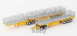 Drake Maxitrans Freighter B Double & Road Train Trailer Set Yellow Scale 150