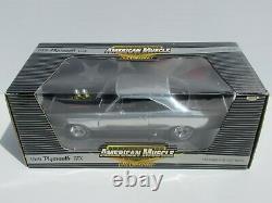 ERTL 118 Scale, 1969 PLYMOUTH GTX BLOWERS CHROME CHASE AMERICAN MUSCLE, #39221