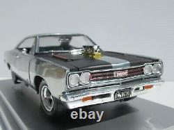 ERTL 118 Scale, 1969 PLYMOUTH GTX BLOWERS CHROME CHASE AMERICAN MUSCLE, #39221