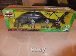 Elite Force Black Hawk Helicopter+4 Action Figure Motorcycle1/18 scale new