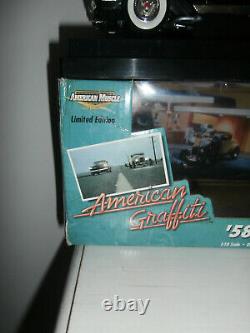 Ertl American Muscle 1/18 Scale Die-cast 1958 Black Chevrolet Impala In Box Rare