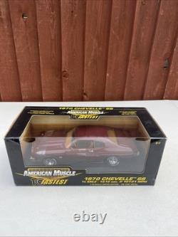 Ertl American Muscle 1/18 Scale Diecast 1970 Chevrolet Chevelle SS Burgundy Rare
