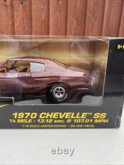 Ertl American Muscle 1/18 Scale Diecast 1970 Chevrolet Chevelle SS Burgundy Rare