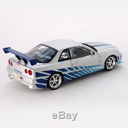 Fast & Furious Brian's 1999 Nissan Skyline GT-R R34 118 Scale Diecast Car Model