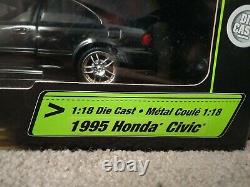 Fast and Furious 1995 Honda Civic Black 118 scale diecast model car new in box
