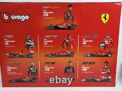 Ferrari Formula 1 Set of 7 Cars with Display Stand 143 Scale Bburago 36864