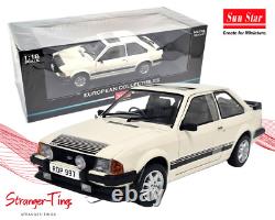 Ford Escort RS1600i 1984 Diamond White SunStar 1/18 Scale Diecast H4997R