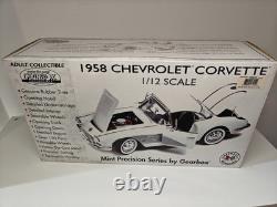 Gearbox Collectible 1958 White Chevrolet Corvette Vehicle 1/12 Scale Rare