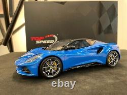 Genuine Official Lotus Emira 1/18 Scale Model By Top Speed Models Seneca Blue