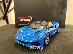 Genuine Official Lotus Emira 1/18 Scale Model By Top Speed Models Seneca Blue