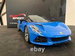 Genuine Official Lotus Emira 1/18 Scale Model By Top Speed Models Seneca Blue