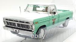 Greenlight 1/18 Scale 13636 1975 Ford F-100 with Smokey Bear Figure Turquoise