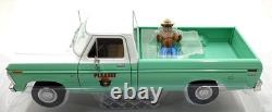 Greenlight 1/18 Scale 13636 1975 Ford F-100 with Smokey Bear Figure Turquoise