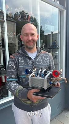 Hoonicorn ford mustang K. Block 16 scale hand build twin turbo engine